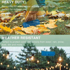 Flemoon outdoor decor protection box guards lights and tools in blue finish.