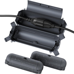 Flemoon outdoor extension cord safety cover with waterproof seal protects connections outdoors