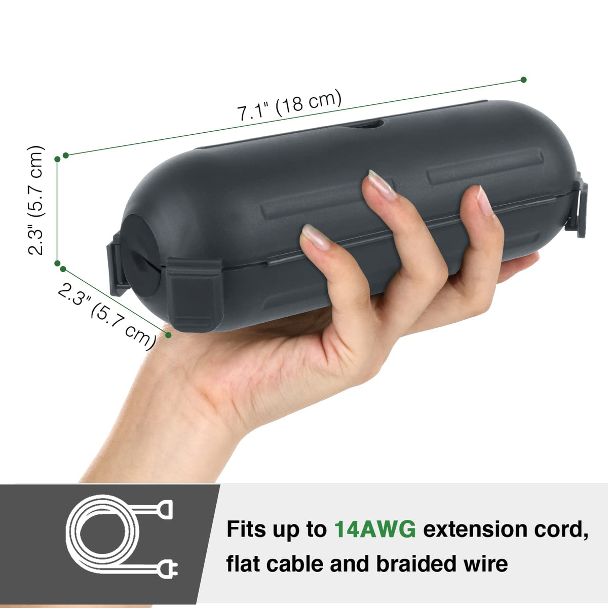 Flemoon weatherproof connection box with corner clips keeps lid secure and dry