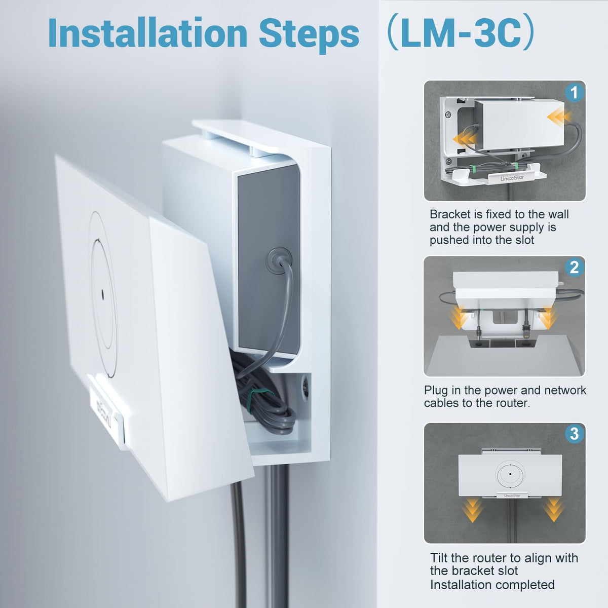 Wall installation of the FlenKn mount in an RV, boat, or office