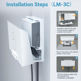 Wall installation of the FlenKn mount in an RV, boat, or office