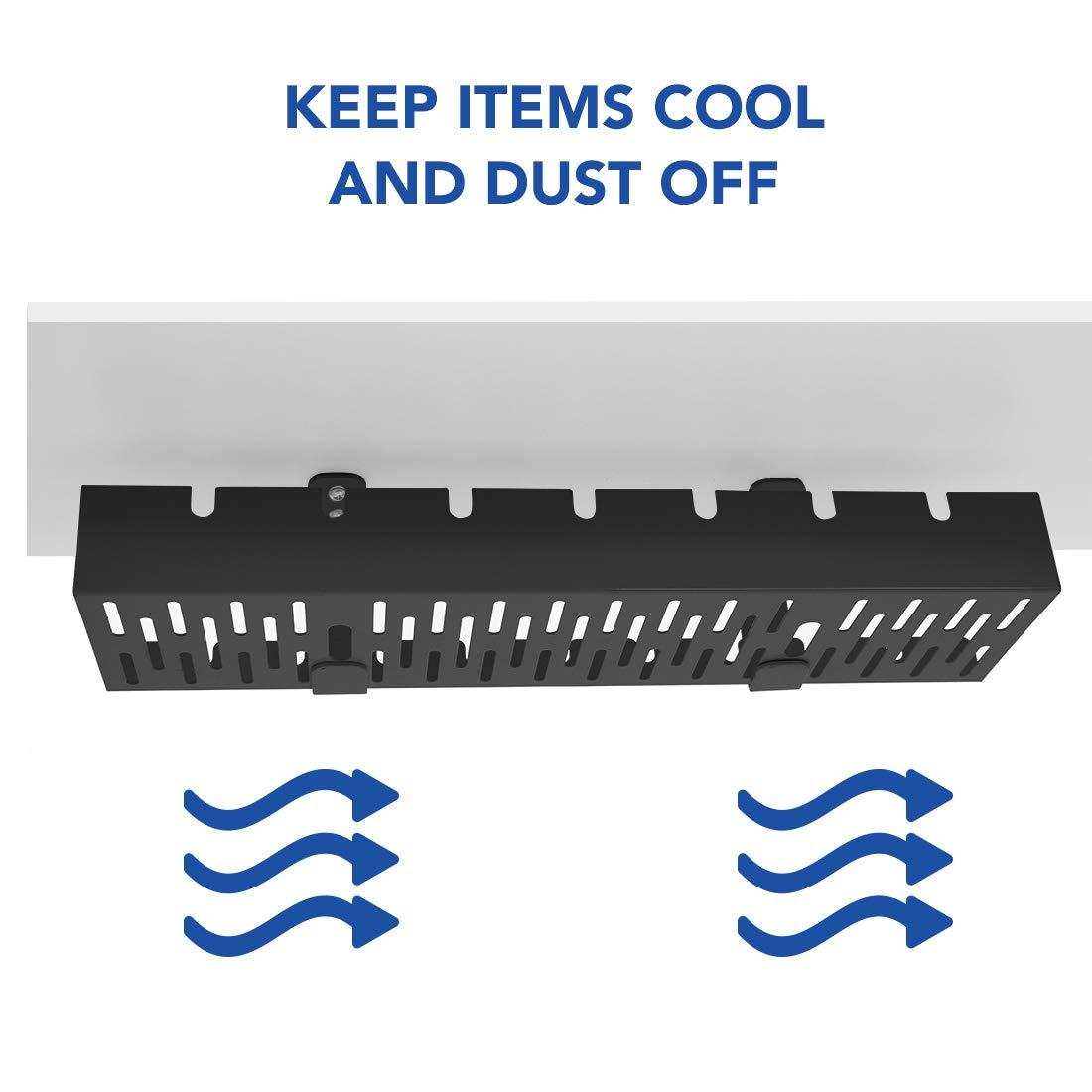 FLEXISPOT cable management tray side mount demonstrates easy installation.