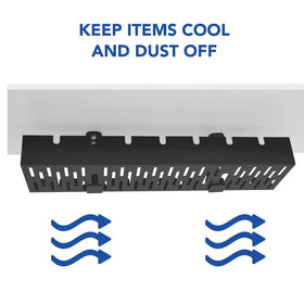 FLEXISPOT cable management tray side mount demonstrates easy installation.