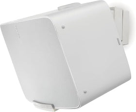 Flexson Wall Mount for Sonos Five White compact design reduces desk clutter.