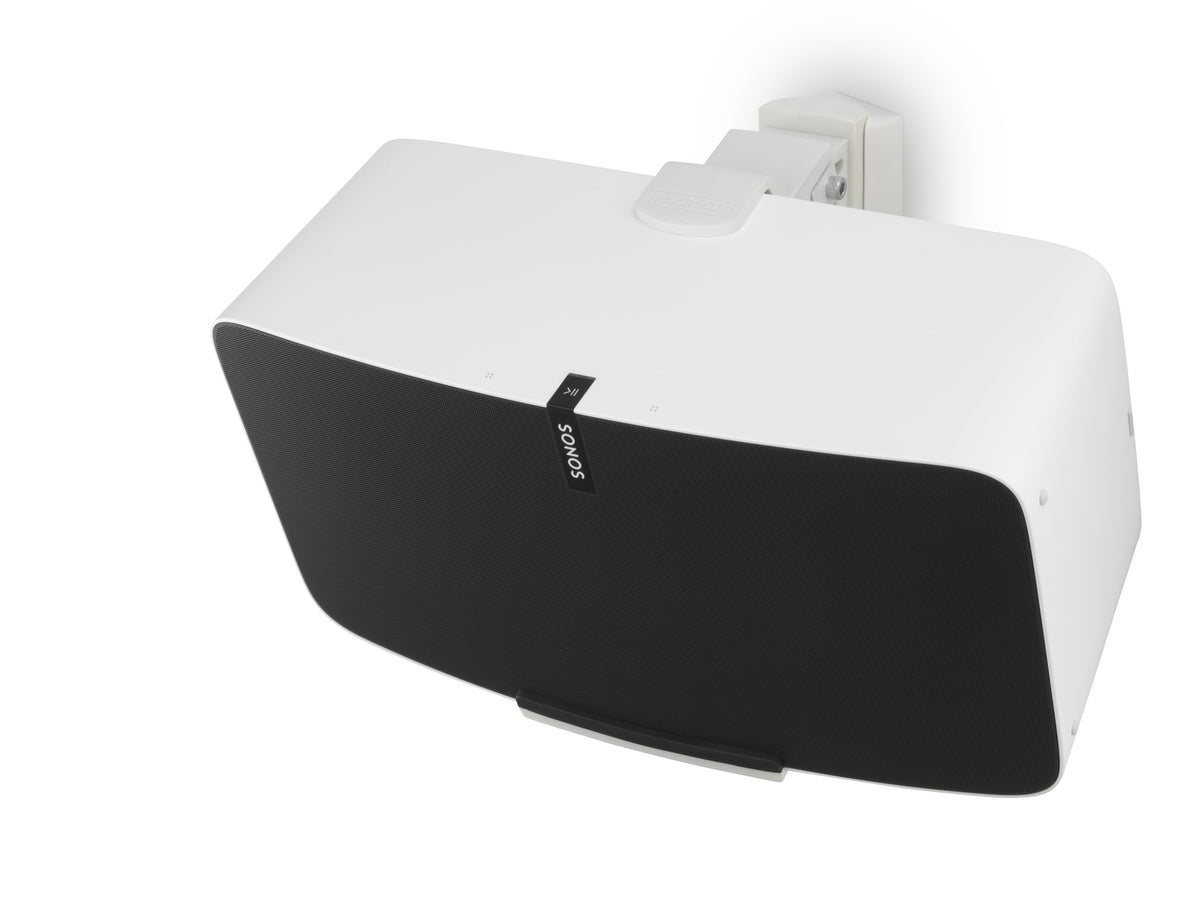 Flexson Wall Mount for Sonos Five White designed to match Play:5 aesthetics.