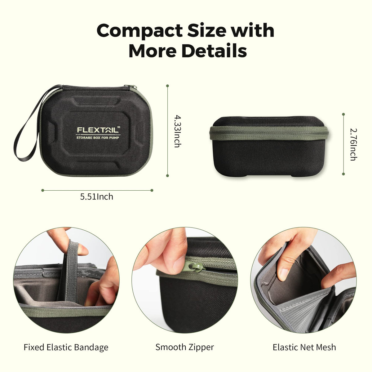 FLEXTAILGEAR zipper mesh pocket securely holds small accessories