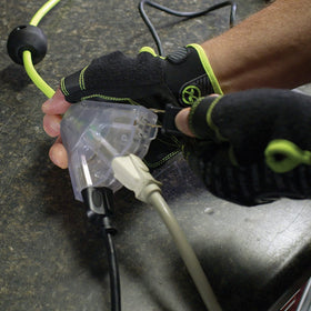 Flexzilla circuit breaker reset button helps prevent overload.