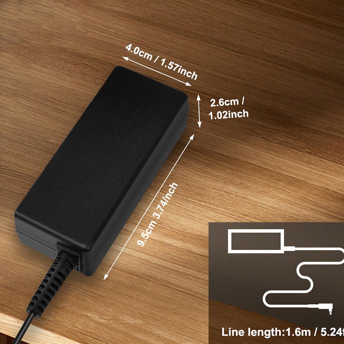 FLGAN 45W charger in use with Acer laptop.