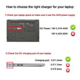 FLGAN label info on charger highlighting compatibility notes.
