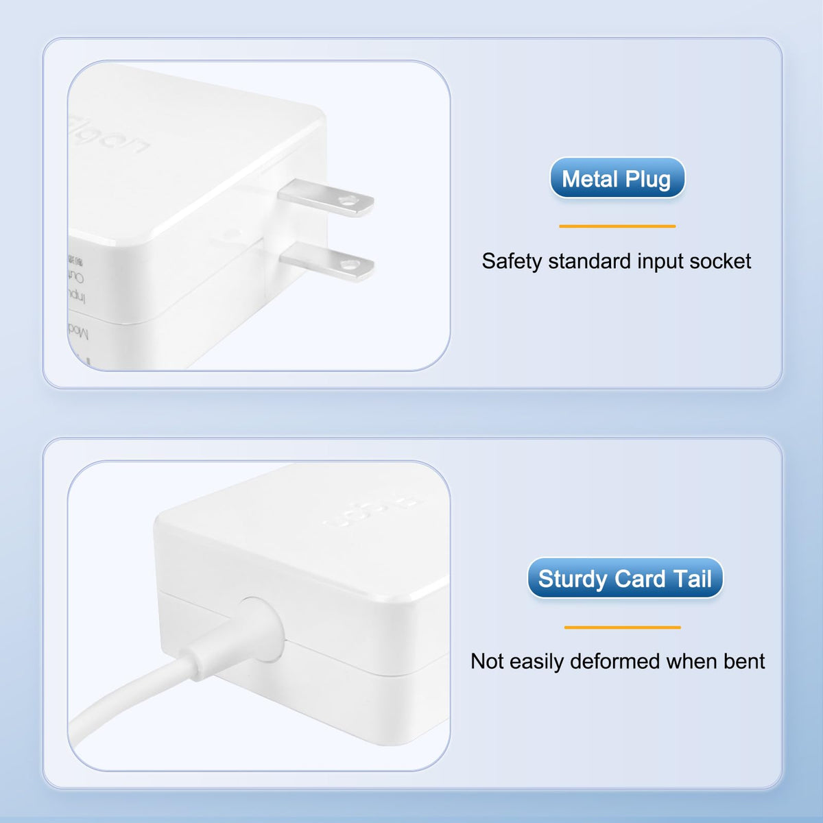 FLGAN charger packaging and quick-start guide for easy setup.
