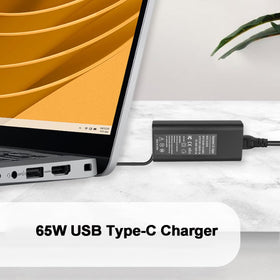 FLGAN 65W USB-C charger with Dell Latitude compatibility for business use