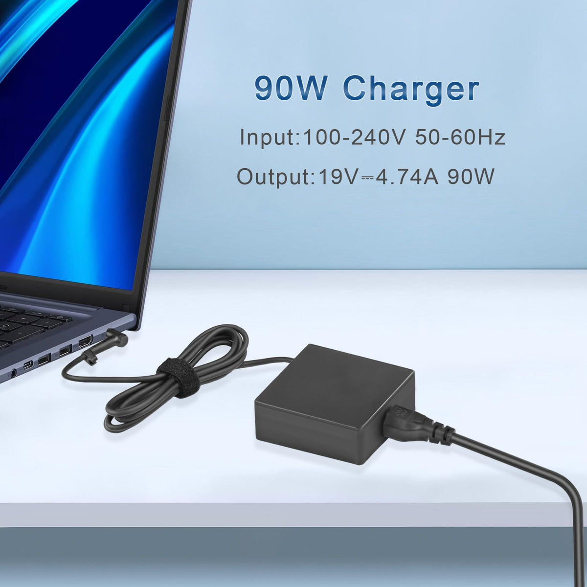 FLGAN 90W box and cable setup supports reliable home or office use