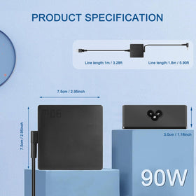FLGAN 90W charger for MSI Summit E15 close-up delivers reliable, continuous power on the go.