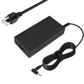 FLGAN front view of 120W adapter showing compact brick and cord, clear power solution