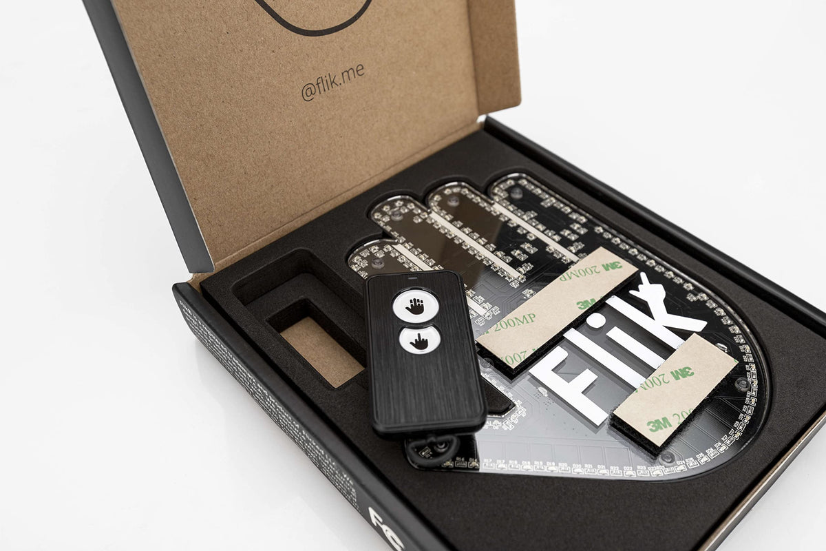 FLIK easy mount Velcro adhesive strips for secure installation inside vehicle