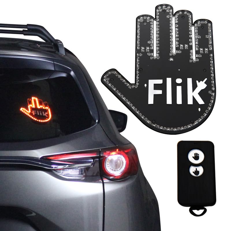 FLIK Original Middle Finger Light front view shows playful road feedback for drivers