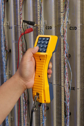 Fluke Networks TS19 monitor mode provides datasafe, high-impedance testing on live lines.