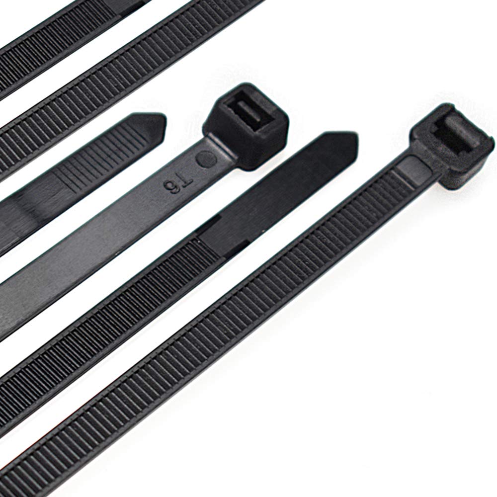 Flurhrt front packaging showing 50 black cable ties and benefits of strength