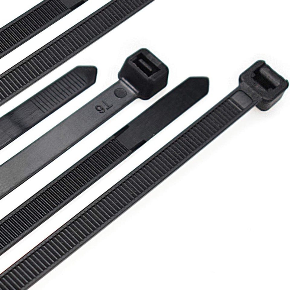 Flurhrt front packaging showing 50 black cable ties and benefits of strength