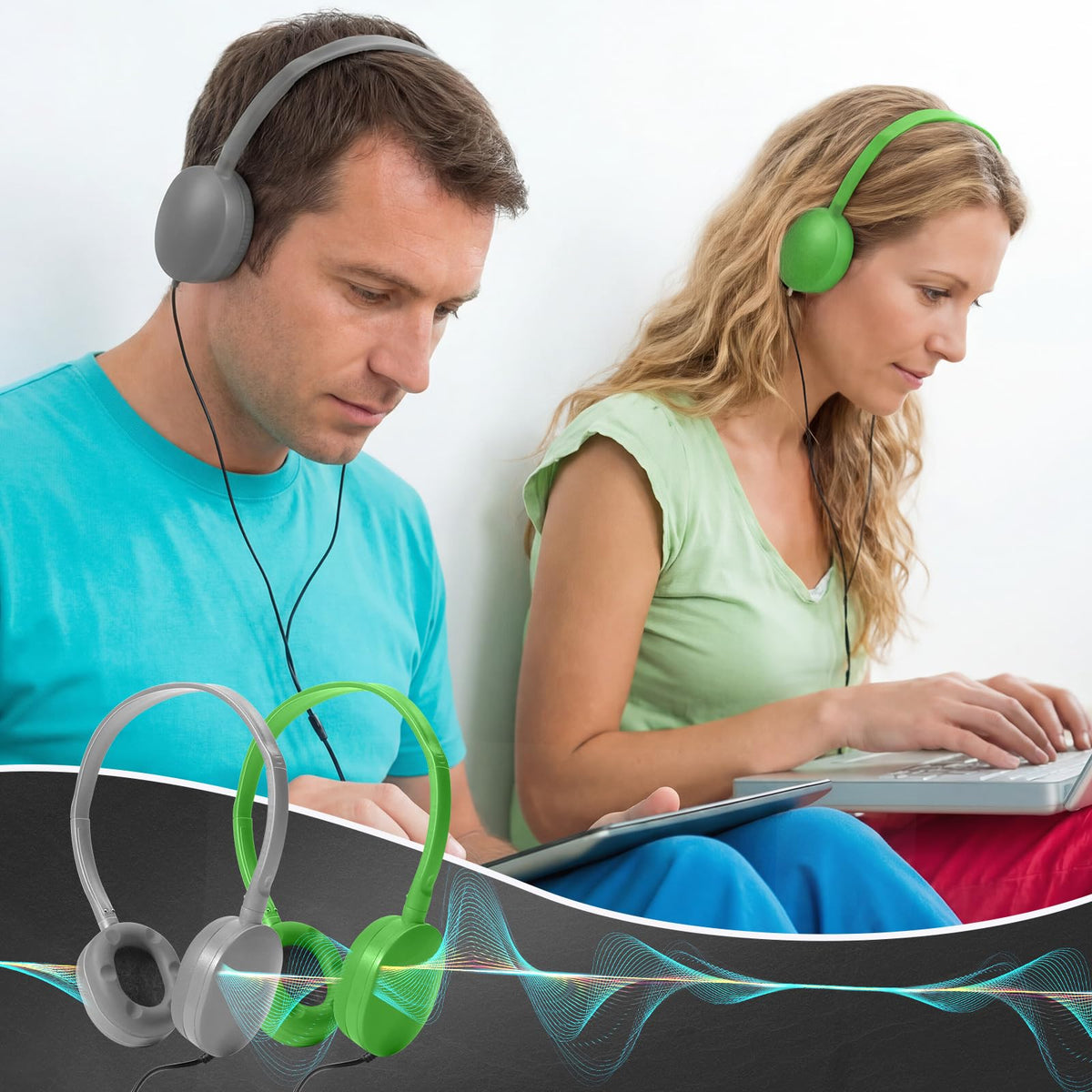 Flutesan headphones in classroom use providing straightforward group audio