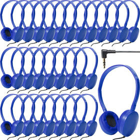 Flutesan blue headphones front view showing bright color and durable build for easy identification