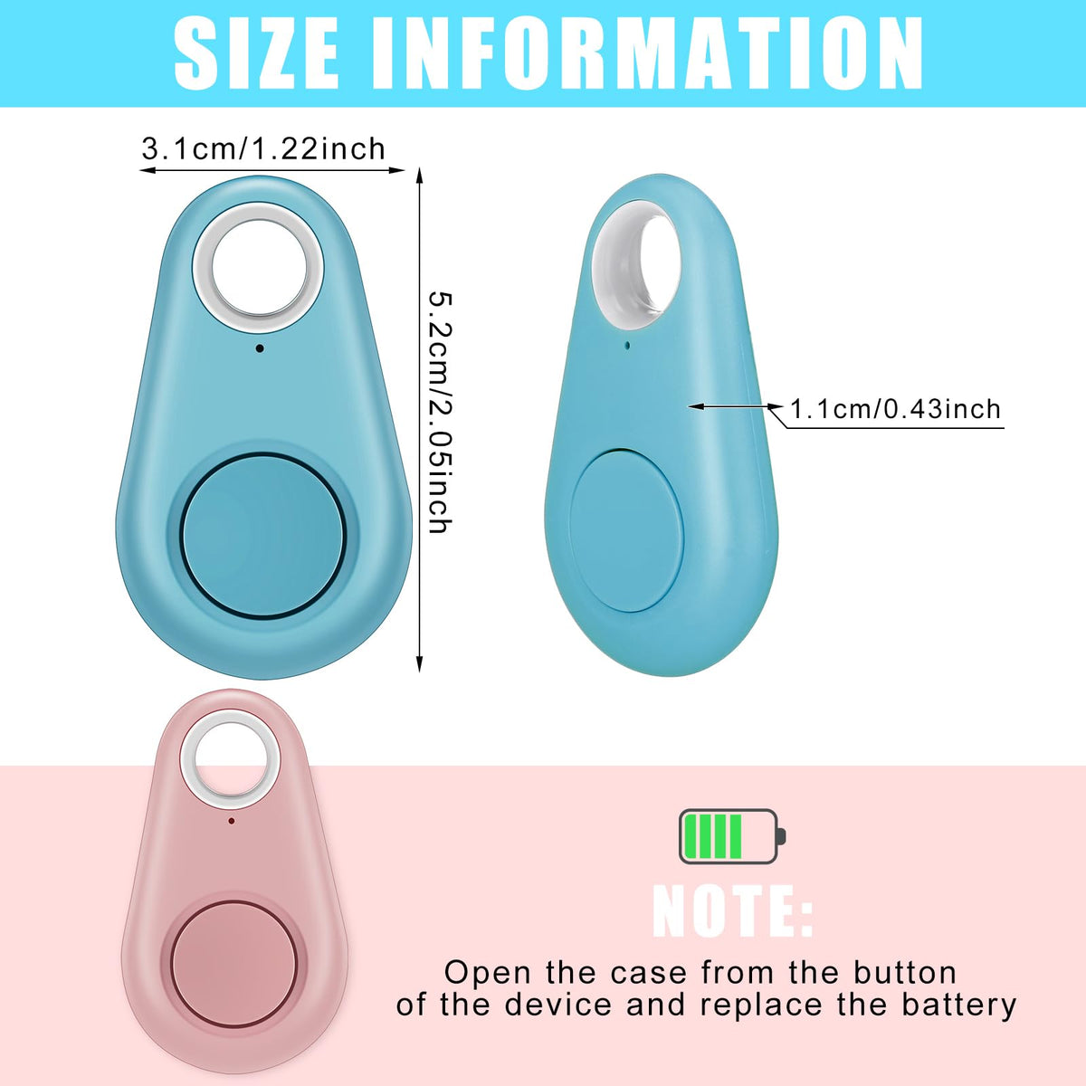 Flutesan GPS tracker on keychain shows portable, easy-to-carry convenience