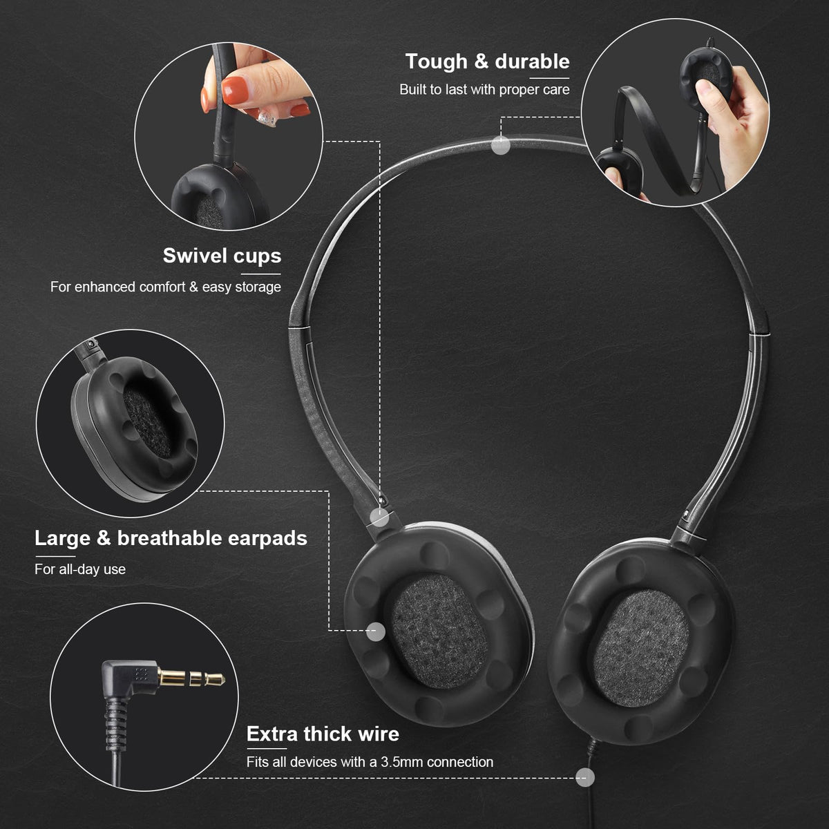 Flutesan close-up of soft ear pad highlighting comfort for students