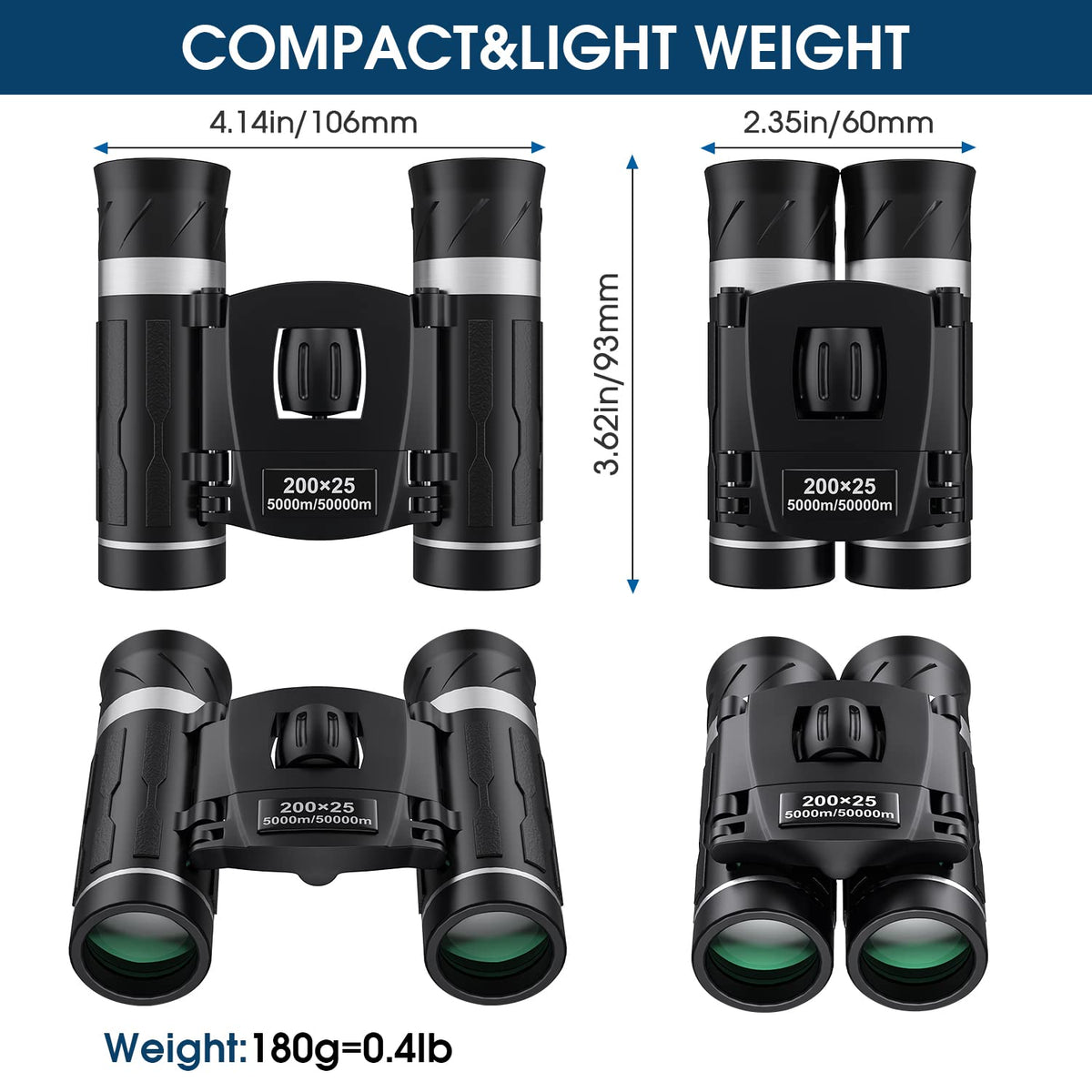 Flyant 200x25 binoculars for travel offer portable magnification for sightseeing