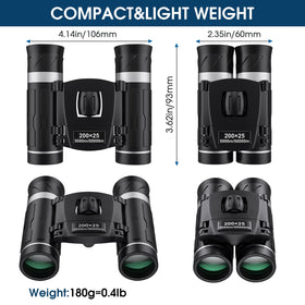 Flyant 200x25 binoculars for travel offer portable magnification for sightseeing