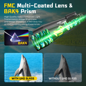 Flyant binoculars ideal for hiking and camping adventures with rugged grip.