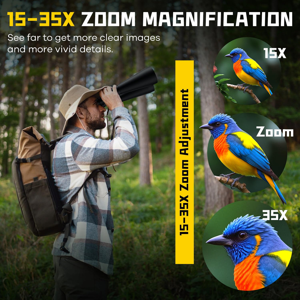 FLYANT eyepieces and twist-up eyecups showing glasses-friendly comfort