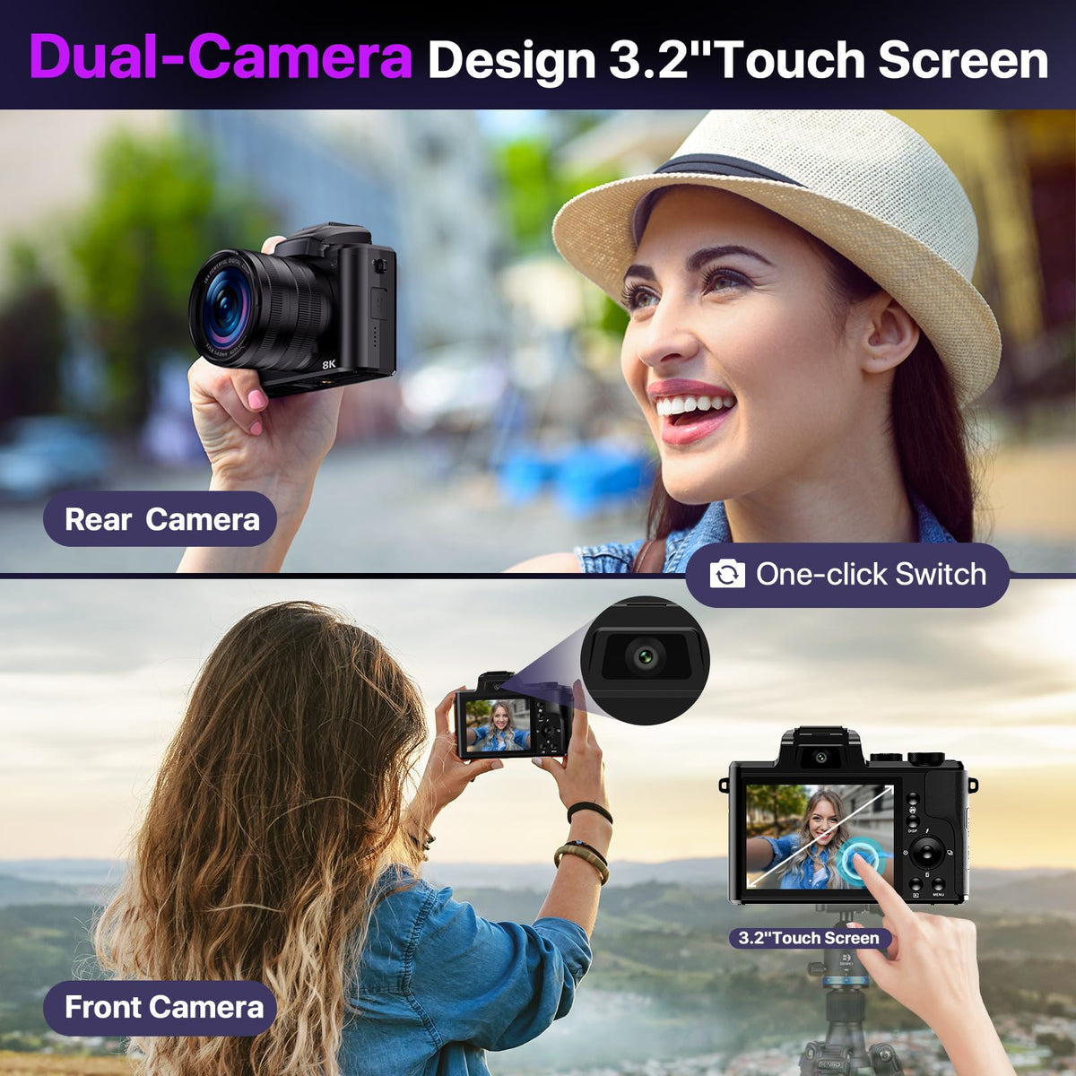 FlyFrost 8K camera 360-degree rotary dial simplifies mode switching