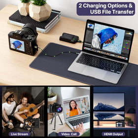 FlyFrost 8K camera two batteries and SD card enable longer shoots