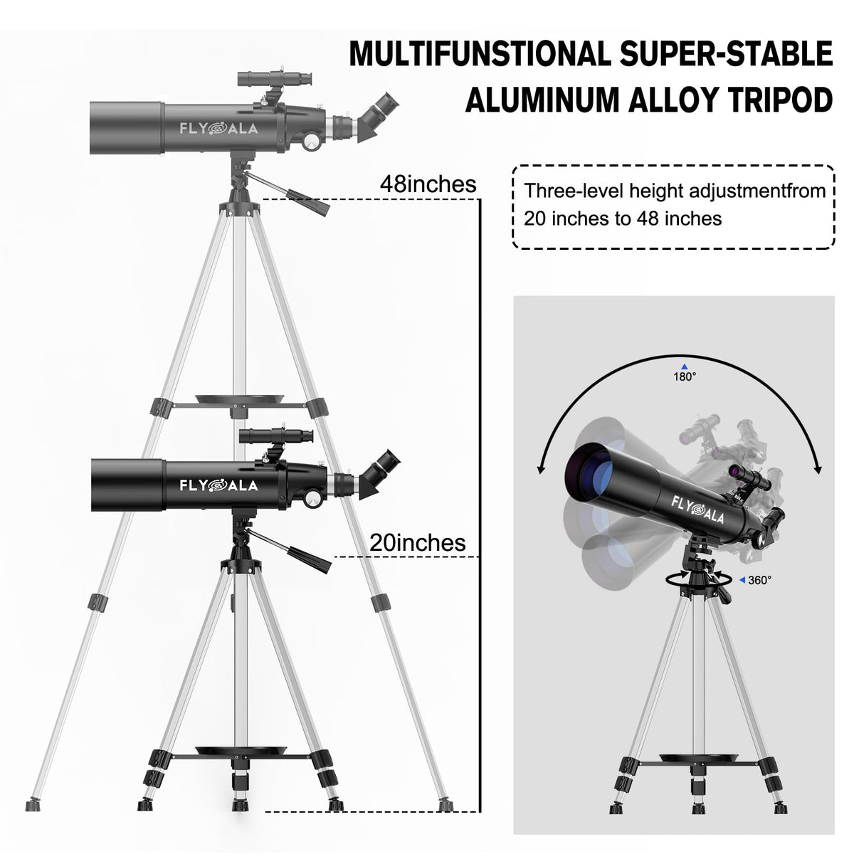 FlyGala color filters Moon and 82A reduce glare for clearer skies.