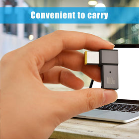 Flylin USB C to Slim Tip in use with Lenovo laptop charging setup.