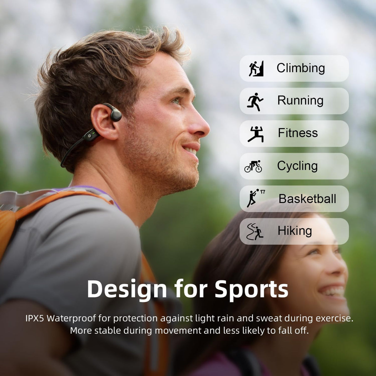 flymory worn by runner on path demonstrating secure fit and outdoor awareness