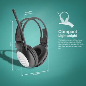 Flyoukki compact lightweight headphones shown for everyday portability