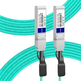 FLYPROFiber 10G AOC cable with SFP+ ends enables high-speed server connections.