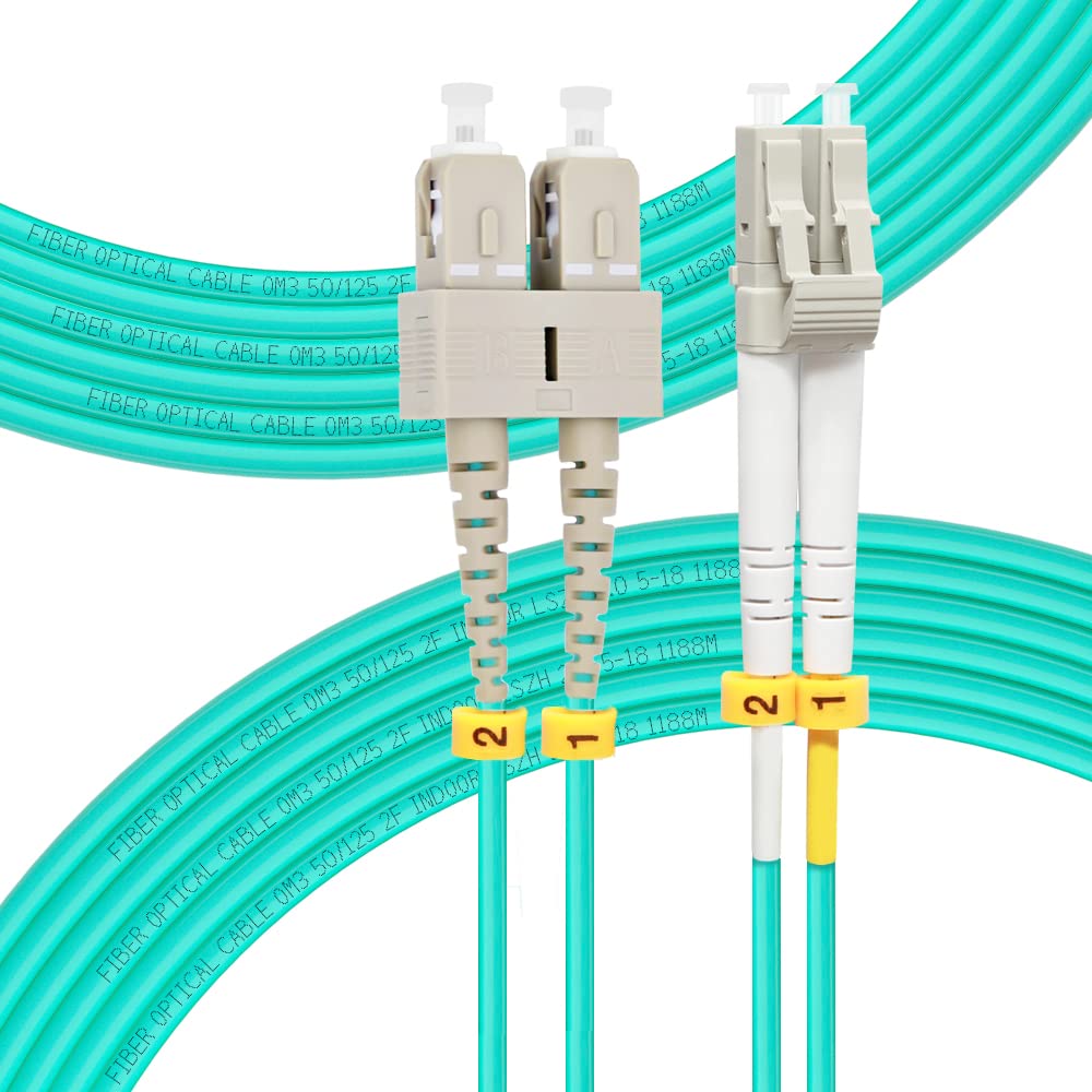 FlyPROFiber 10m SC-LC OM3 patch cable for high-density networks