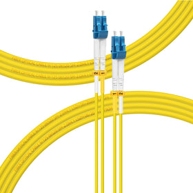 FLYPROFiber 75m LC-LC OS2 patch cable for reliable ethernet connections.