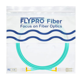 Dense cabinet installation illustrating bend-radius resilience of FLYPROFiber patch cable