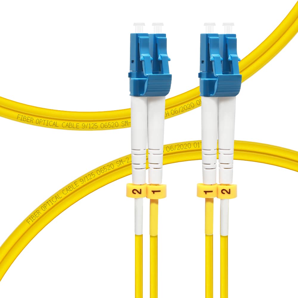 FLYPROFiber front packaging 4-pack showing multiple 2m LC-LC cables and benefit of ready spares
