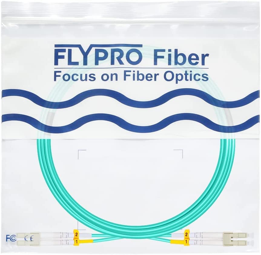 FLYPROFiber LC-LC OM3 patch cable with high return loss for signal integrity