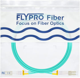 FLYPROFiber LC-LC OM3 patch cable with high return loss for signal integrity