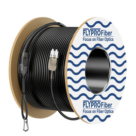 FLYPROFiber outdoor armored patch cable with rugged TPU jacket for harsh outdoor conditions and protection