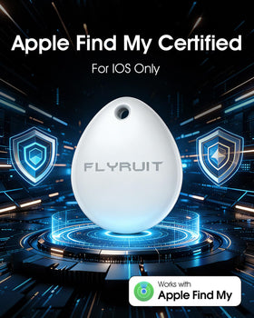 FLYRUIT closeup of tag surface and finish highlighting durable build