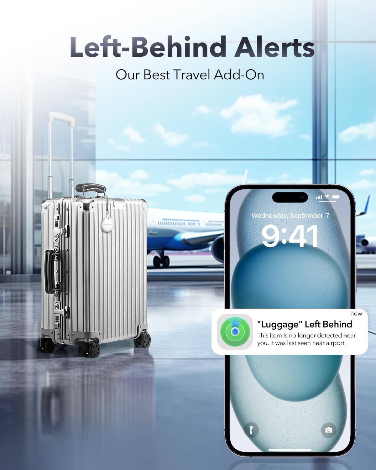 FLYRUIT tucked inside luggage pocket protecting valuables while traveling