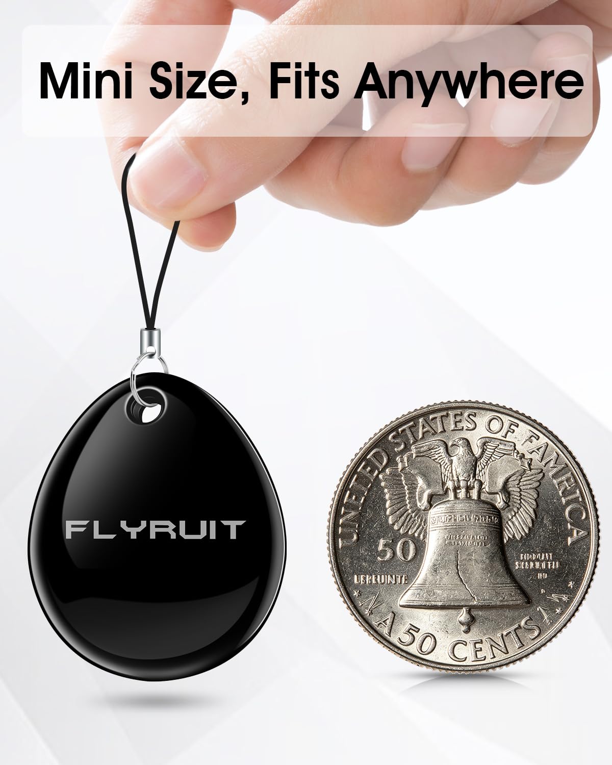 FLYRUIT two black two white tags displaying color organization advantage