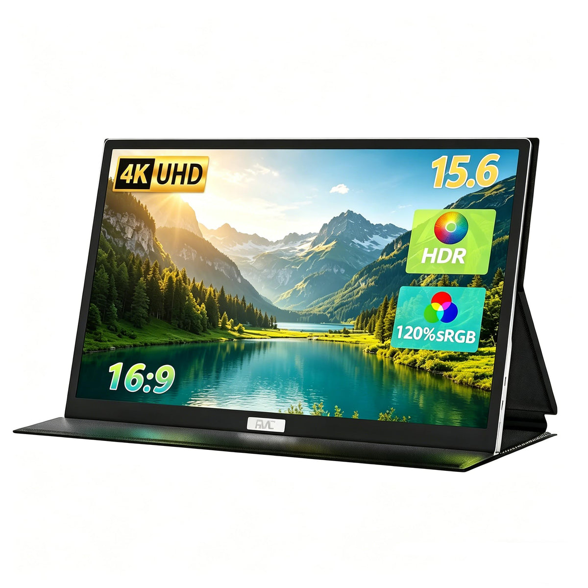 FMC 4K portable monitor front view showing crisp screen quality for editing on the go