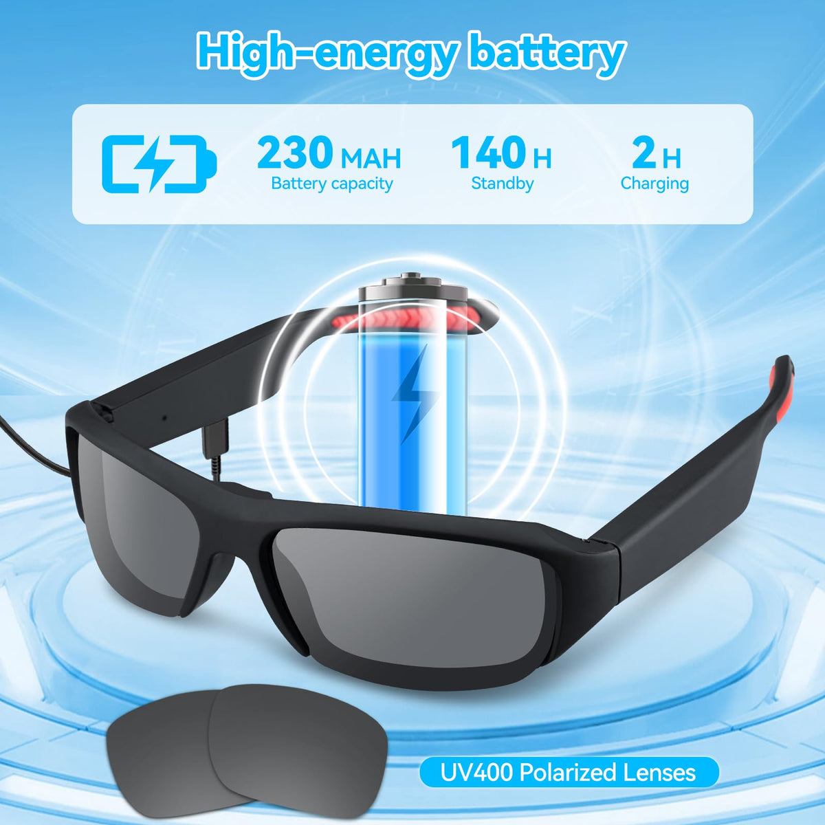 FNEWGK AI Smart Glasses unisex design blends tech with everyday style.